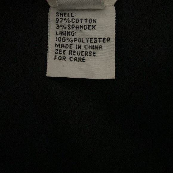 Talbots Black and White Tropical Leaf Cotton Blend Pencil Skirt Knee Length - Picture 5 of 5